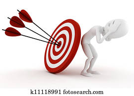 3d man behind a target