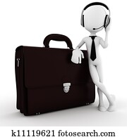 3d man, business man call center 3d man, business man call center