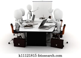 3d man business meeting 3d man business meeting