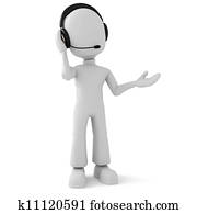 3d man - call center 3d man - call center
