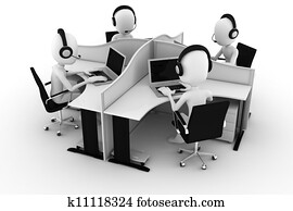 3d man, call center, isolated on white 3d man, call center, isolated on white