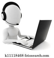 3d man - call center 3d man - call center