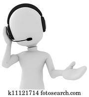 3d man - call center 3d man - call center