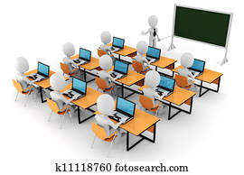 3d man, - classroom 3d man, - classroom