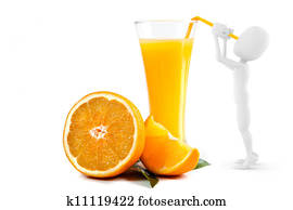 3d man drinking orange juice 3d man drinking orange juice