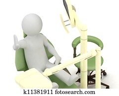 3d man in the dental office