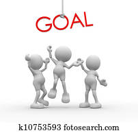 3d people - men, person with red word "goal" . 3d people - men, person with red word "goal" .