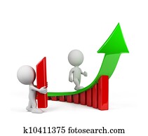 3d person - a trend growth 3d person - a trend growth
