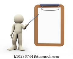 3d person and clipboard