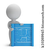 3d small people - blueprint 3d small people - blueprint