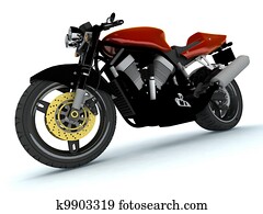 3d sport bike on white background 3d sport bike on white background