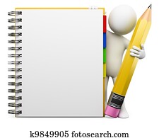 3D white people. Notepad 3D white people. Notepad