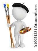 3d white people painter 3d white people painter