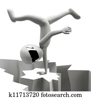 3d, איש עומד, ב, מישהו, העבר., 3d, image., ב, a, רקע לבן