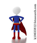 3d, בן אדם, ב, a, גיבור על, תלבושת