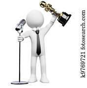 3d, לבן, אנשים., אוסקר