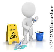 3d, לבן, אנשים, יותר נקי