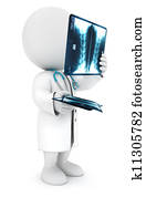 3d, לבן, אנשים, רדיולוג