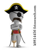 3d, קטן, אנשים, -, גנוב