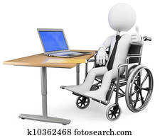 3d, الرجل أعمال, الأبيض., الشعوب, مطارد, عامل المكتب