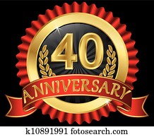 40 years anniversary golden 40 years anniversary golden