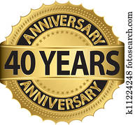 40 years anniversary golden label 40 years anniversary golden label