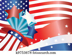 4th of July Hat with Stars Illustration 4th of July Hat with Stars Illustration