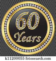 60, שנים, anniversary,, שמח, בירטדה