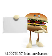 A burger character A burger character