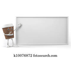 A coffee cup character A coffee cup character
