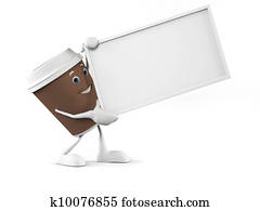 A coffee cup character A coffee cup character