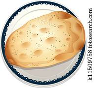 a, naan brot a, naan brot