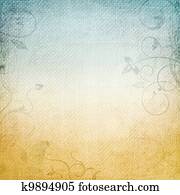 A paper background in beige and blue