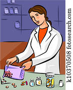 A pharmacist dispensing pills A pharmacist dispensing pills