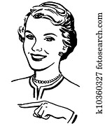 a, schwarz weiß, version, von, a, altmodisch, stil, porträt, von, a, frau