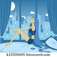 A woman in bed A woman in bed