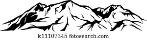 abbildung, von, berglandschaft abbildung, von, berglandschaft