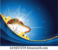 Abstract casino background with roulette and playing cards Abstract casino background with roulette and playing cards