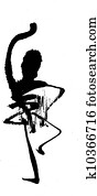 Abstract dancer - painting Abstract dancer - painting