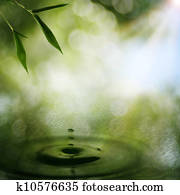 Abstract oriental backgrounds with bamboo foliage