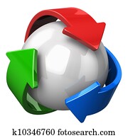 Abstract recycling symbol Abstract recycling symbol