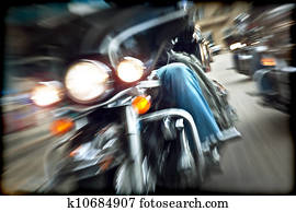 Abstract slow motion, bikers riding motorbikes Abstract slow motion, bikers riding motorbikes