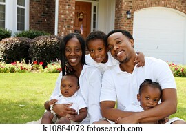 afrikansk amerikansk familie