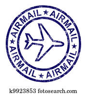 Airmail Stamp Shows International Mail Delivery Airmail Stamp Shows International Mail Delivery