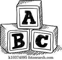 Alphabet blocks sketch Alphabet blocks sketch