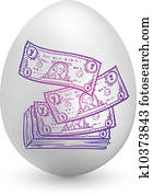 American dollar easter egg