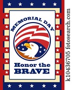 American Eagle Memorial Day Poster Greeting Card American Eagle Memorial Day Poster Greeting Card
