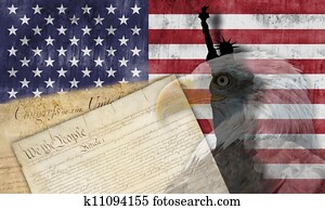 American flag and patriotic symbols American flag and patriotic symbols