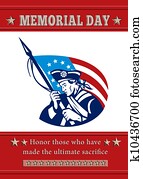 American Patriot Memorial Day Poster Greeting Card American Patriot Memorial Day Poster Greeting Card