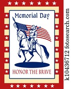 American Patriot Memorial Day Poster Greeting Card American Patriot Memorial Day Poster Greeting Card